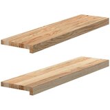 vidaXL Prozorske klupice 2 kom 80x20x2 cm netretirane masivne hrast | shoptok.hr