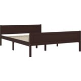  Posteljni okvir trdna borovina temno rjava 120x200 cm | Shoptok.si