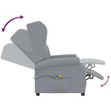  Masažna fotelja na podizanje od tkanine svjetlosiva | shoptok.hr