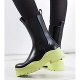 Gemre Black ankle boots with green sole Nester | shoptok.hr