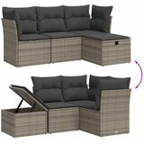  4-dijelni set vrtnih sofa od poliratana s jastucima sivi | shoptok.hr