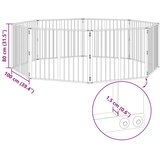  Vrata za pse 8 pcs Crna 100 x 80 cm Cinkani čelik | shoptok.hr