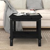 The Living Store Klubska mizica črna 50x50x45 trdna borovina - Klubska Mizica, (21574539) | Shoptok.si