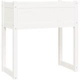 Maison Chic Visoka greda - Greda - Cvetlični Lonec bela 78x40x81 cm trdna borovina, (21789487) Cene