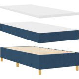 Box Spring Krevet s Madracem u Plavoj - 100x200 cm | shoptok.hr