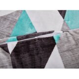 My House Siva/turkizna enojna posteljnina iz mikropliša 140x200 cm Abstract – | Shoptok.si