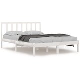 The Living Store Posteljni okvir bel iz trdne borovine 160x200 cm - Posteljni Okvir, (21525860) | Shoptok.si