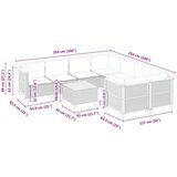 vidaXL 9-dijelni set vrtnih sofa s jastucima bež od poliratana | shoptok.hr