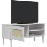 TV ormarić SENJA izgled ratana bijeli 106x40x49 cm od borovine | Eponuda.ba