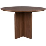 White Label Okrogla jedilna miza v orehovem dekorju ø 120 cm Laurent – | Shoptok.si