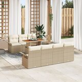 vidaXL 8-dijelni set vrtnih sofa s jastučićima bež Poli Ratan akacija Cijene
