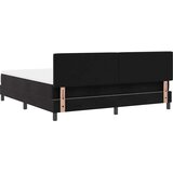  LED Box Spring Krevet s uzglavljem Crna 180 x 200 cm Baršun | shoptok.hr
