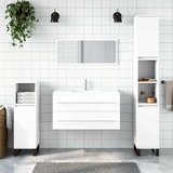  Kupaonski ormarić s ogledalom bijeli od konstruiranog drva | shoptok.hr