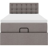  Otomanski okvir kreveta s madraca smeđesivi 100x200cm tkanine | shoptok.hr