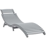  Ležaljka za sunčanje siva 184x55x64 cm puno drvo bagrem | shoptok.hr