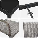 Vrtni set za objed 7 kom. Siva poliratan | shoptok.hr