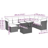  9-dijelni set vrtnih sofa s jastucima bež od poliratana | shoptok.hr