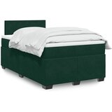Box spring krevet s madracem tamnozeleni 120x200 cm baršunasti | shoptok.hr