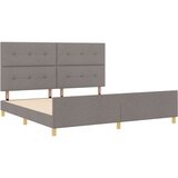  Taupe posteljni okvir 200x200 cm iz blaga, (22049576) | Shoptok.si