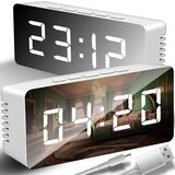  Retoo E227 digitalna LED budilka z ogledalnim zaslonom – termometer, koledar, alarm, USB ali baterije | Shoptok.si