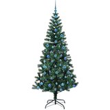 vidaXL Umjetna preddekorirana božićna jelka med 300 LED Zelena 210 cm | Shoptok.si