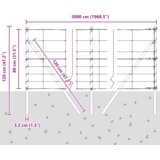 vidaXL Ograđivanje parcele 0.8x50 m pocinčani čelik | shoptok.hr