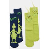 Sinsay Visoke čarape s božićnim motivom 2 komada Grinch Slike