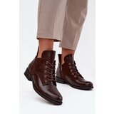 VINCEZA Patent Leather Women's Ankle Boots With Decorative Embossing Warm | Shoptok.si