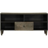 TV ormarić crni 100 x 33 x 46 cm od masivnog drva manga | shoptok.hr