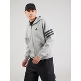 Adidas Športna jopa na zadrgo siva / črna | Shoptok.si