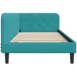  Kutni okvir kreveta Tirkizna 90 x 190 cm Baršun | shoptok.hr