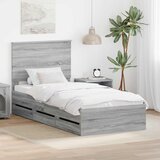  Krevetna konstrukcija Siva Sonoma 90 x 190 cm Inženjersko Drvo | shoptok.hr