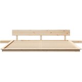  Krevetna konstrukcija Smeđa 200 x 200 cm boja drva | shoptok.hr