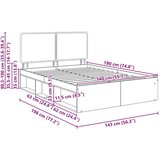  Okvir za krevet Sonoma 140 x 190 cm Čvrsto borovo drvo | shoptok.hr