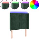  Posteljno vzglavje temno zeleno 83x16x118/128 cm žamet, (20951755) | Shoptok.si