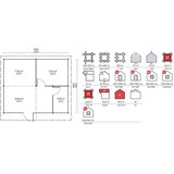 Male kuće Drvena vrtna kuća GABRIEL 500 × 600 cm sa šindrom | shoptok.hr