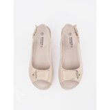 GOODIN Beige low wedge sandals | shoptok.hr
