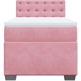 Box spring krevet s madracem ružičasti 90x200 cm baršunasti | shoptok.hr
