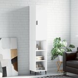The Living Store Visoka omara visok sijaj bela 34,5x34x180 cm inženirski les - Visoka Omara, (21837434) | Shoptok.si