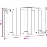  Vrtna vrata 100 x 60 cm WPC i aluminij Smeđa | shoptok.hr