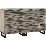  Set komoda 2 pcs Bijelo 120 x 33,5 x 75 cm Čvrsto drvo manga | shoptok.hr