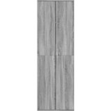  Visoka komoda siva boja hrasta 60x35x180 cm konstruirano drvo | shoptok.hr