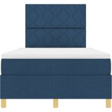  Postelja z vzmetnico z vzmetnico Modra 120 x 200 cm blago, (5000128583) | Shoptok.si
