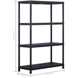  Stalci za pohranu 2 kom crni 220 kg 90 x 40 x 138 cm plastični | shoptok.hr