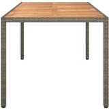  Vrtni stol od poliratana i bagremovog drva 190x90x75 cm sivi | shoptok.hr