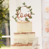 Ginger Ray® okrasek za torto love rose gold | Shoptok.si