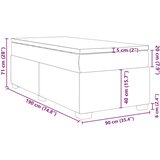 vidaXL Box spring krevet s madracem crni 90x190 cm od tkanine | shoptok.hr