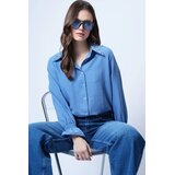 Trend Alacati Stili Ženska košulja dugih rukava ALC-X10085, Polo kragna, Plava | Eponuda.com