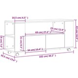 TV ormarić boja hrasta sonome 102x34 5x43 cm konstruirano drvo | shoptok.hr