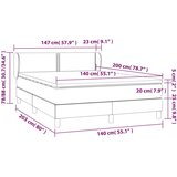  Kreveta s oprugama i madrac svjetlosivi 140x200cm tkanina | shoptok.hr
